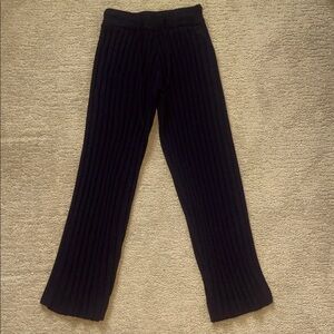 SHEIN Kids Navy Ribbed Trousers